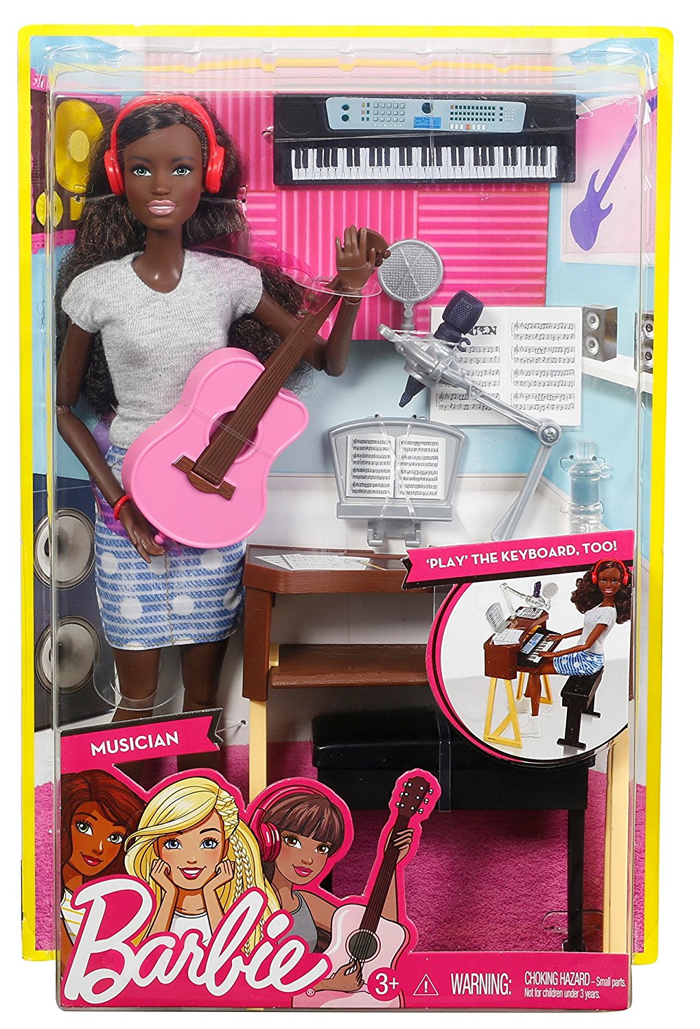 Барби музыкант пианистка мулатка шарнирная Barbie Music