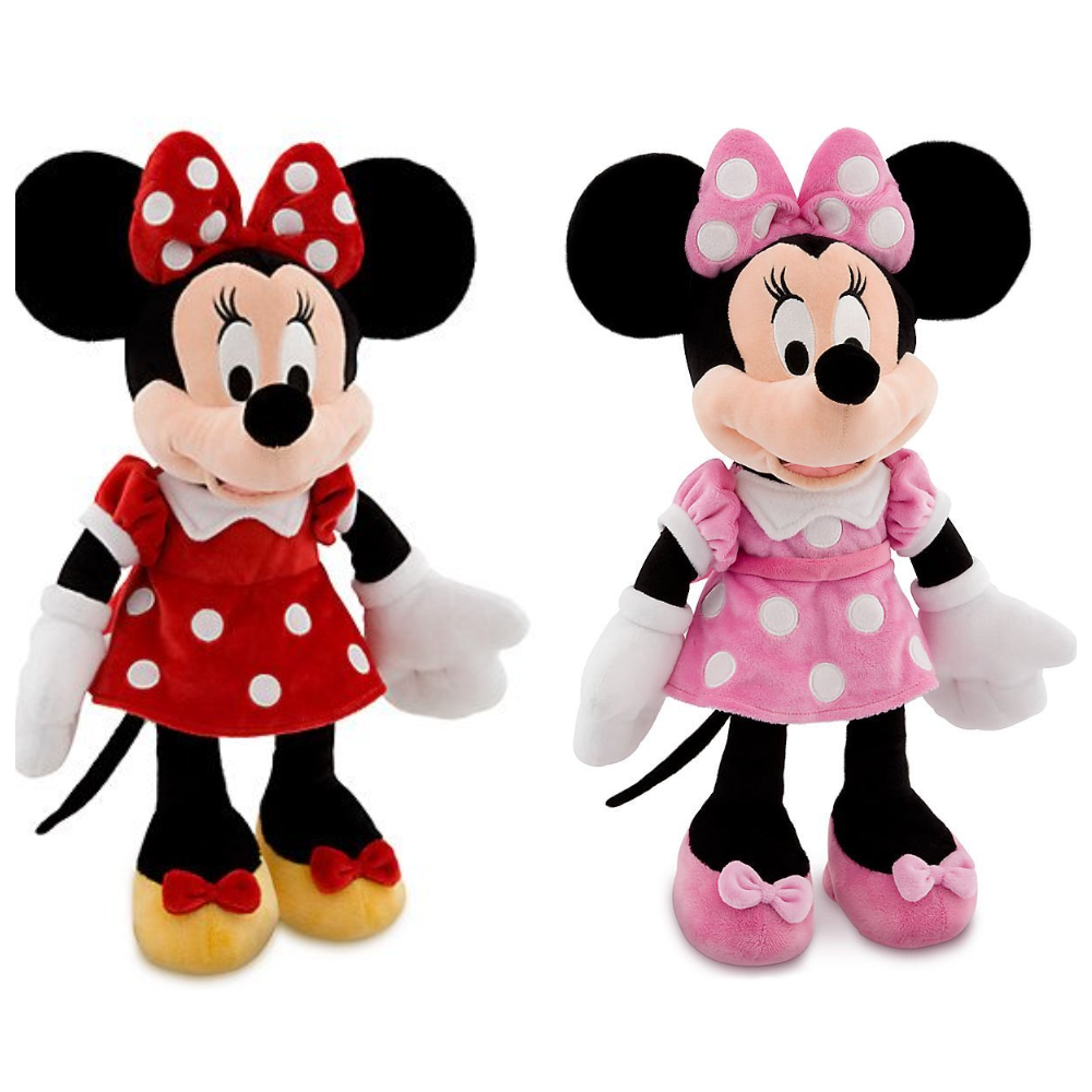Минни Дисней оригинал мягкая игрушка розовая и красная Minnie Mouse Plush Disney