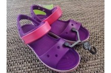 Крокс оригинал детские босоножки фиолетовые Crocs Kids Bayaband Sandal