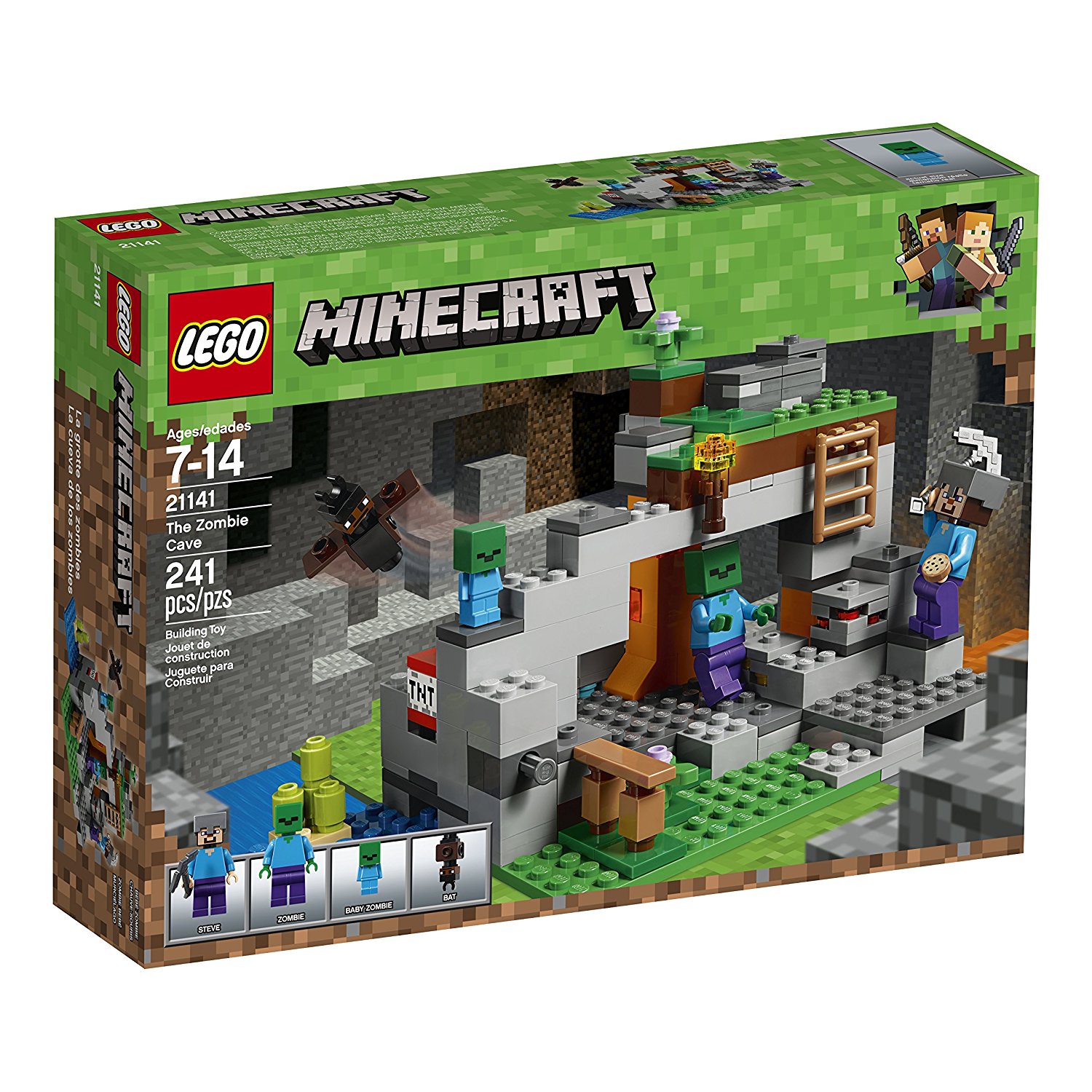 Лего майкрафт пещера зомби LEGO Minecraft The Zombie Cave 21141