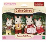 Семья шоколадные зайцы кролики сильваниан фемелис Sylvanian Families Calico Hopscotch Rabbit Family