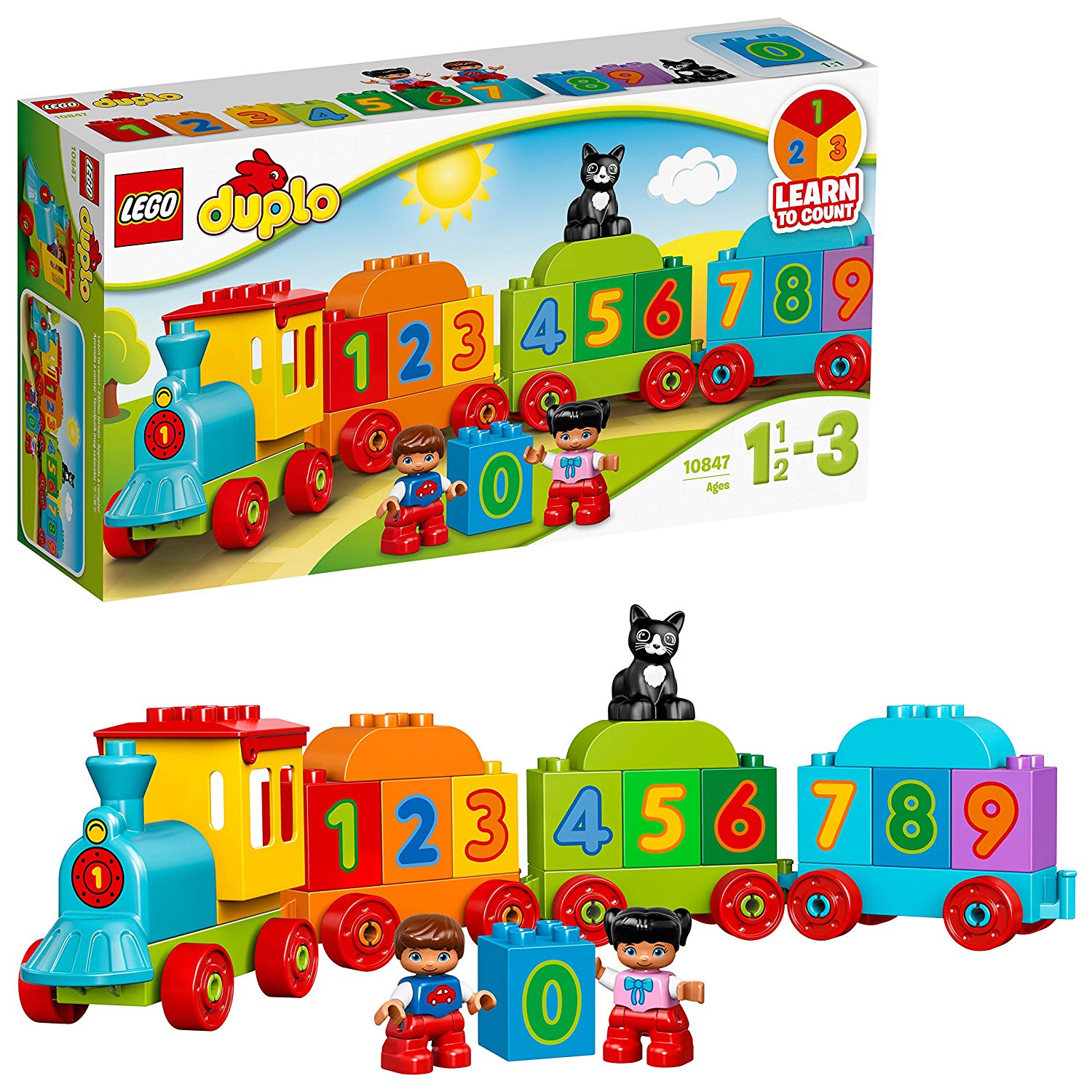 Конструктор лего дупло 10847 LEGO DUPLO Поезд Считай и играй
