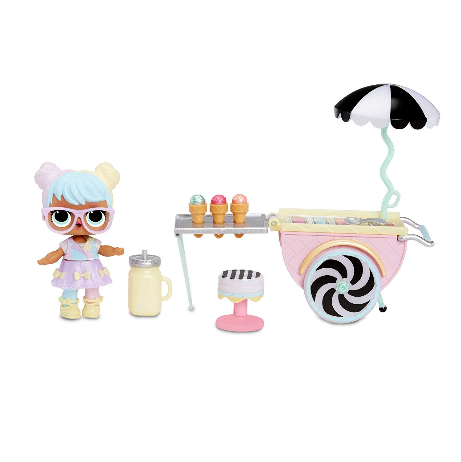 Кукла ЛОЛ сюрприз стильный интерьер Бон бон тележка с мороженым LOL Surprise Furniture Ice Cream