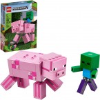 Конструктор Лего майнкрафт 21157 Большие фигурки Свинья и Зомби-ребёнок LEGO Minecraft Pig
