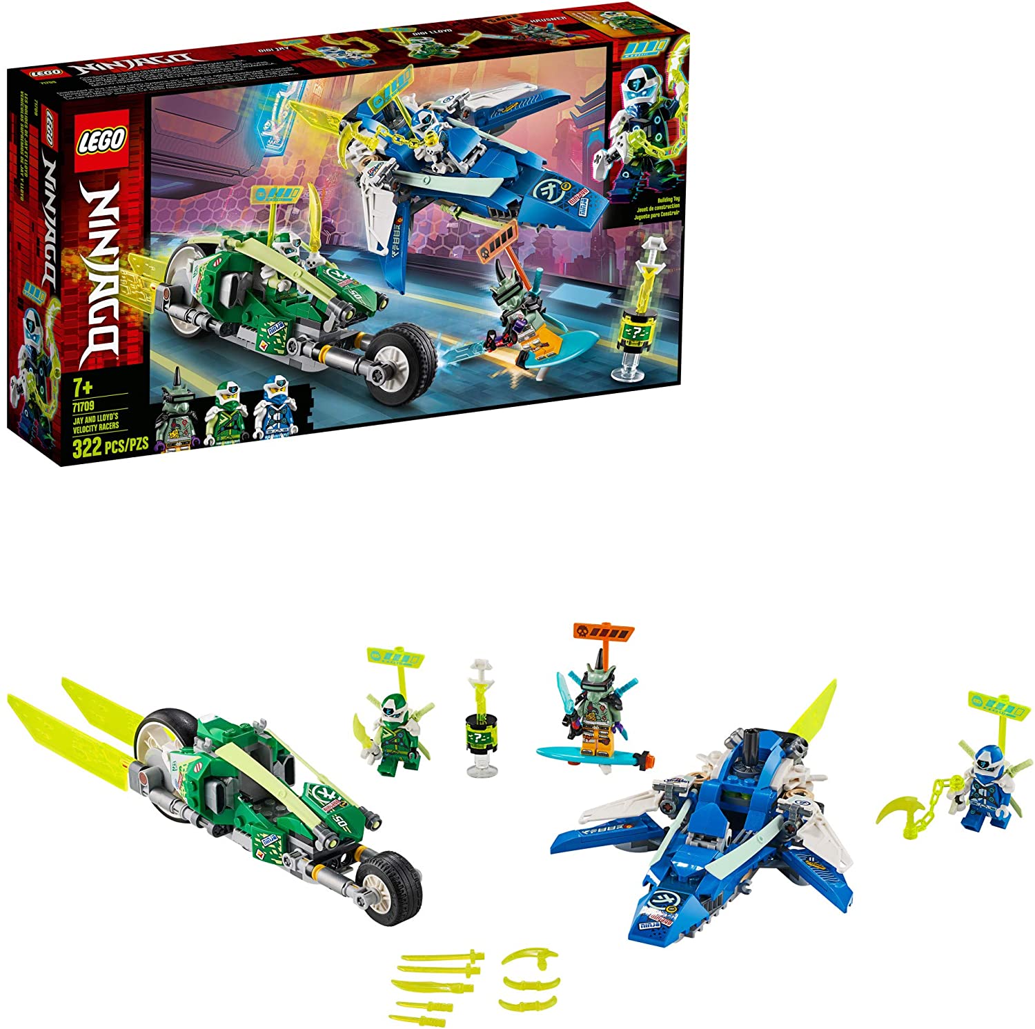 Конструктор Лего нинзяго 71709 LEGO Ninjago Скоростные машины Джея и Ллойда
