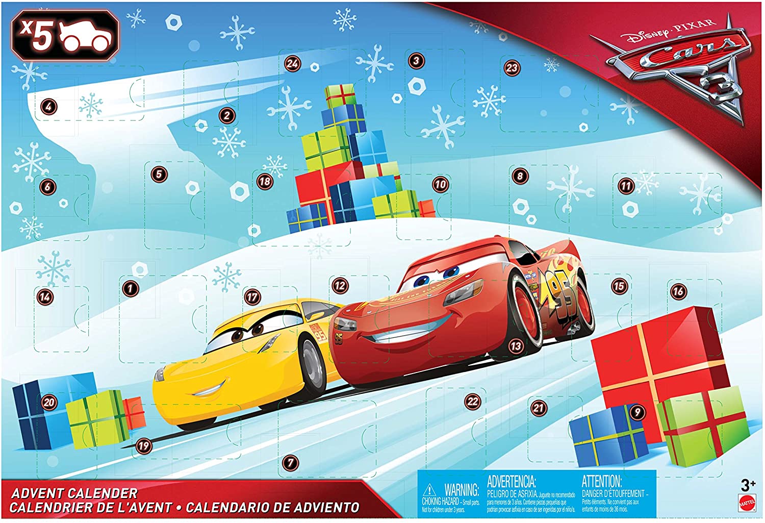 Адвент календарь Тачки Mattel Disney Cars FGV14 Advent Calendar