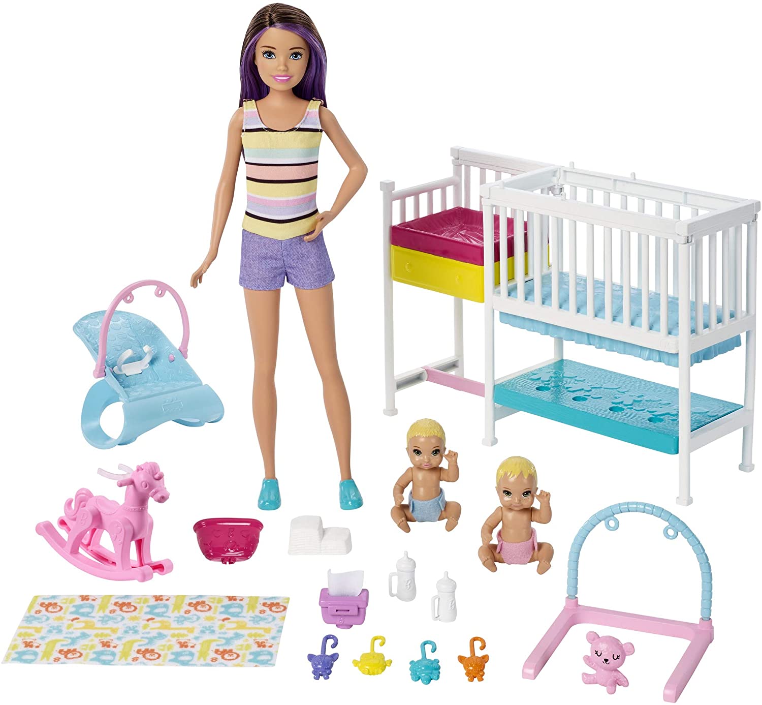 Барби Скиппер няня Детская комната Уход за малышами Barbie Nursery Skipper Babysitters