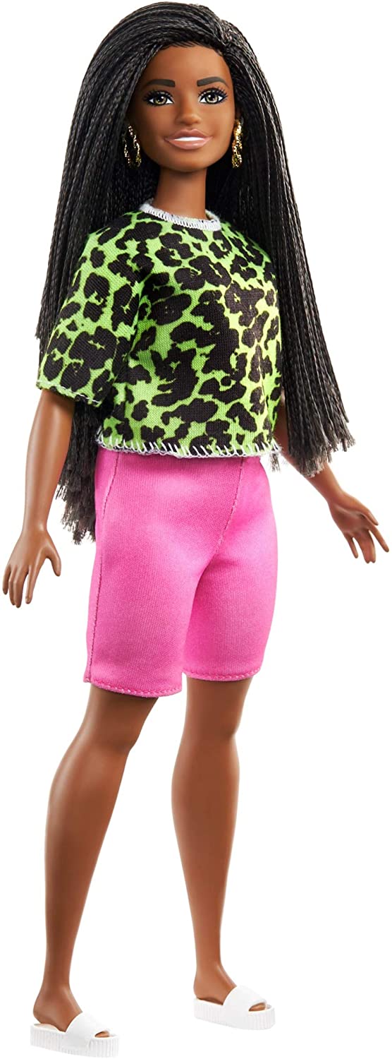 Барби афроамериканка полная с косичками Barbie Fashionistas 144