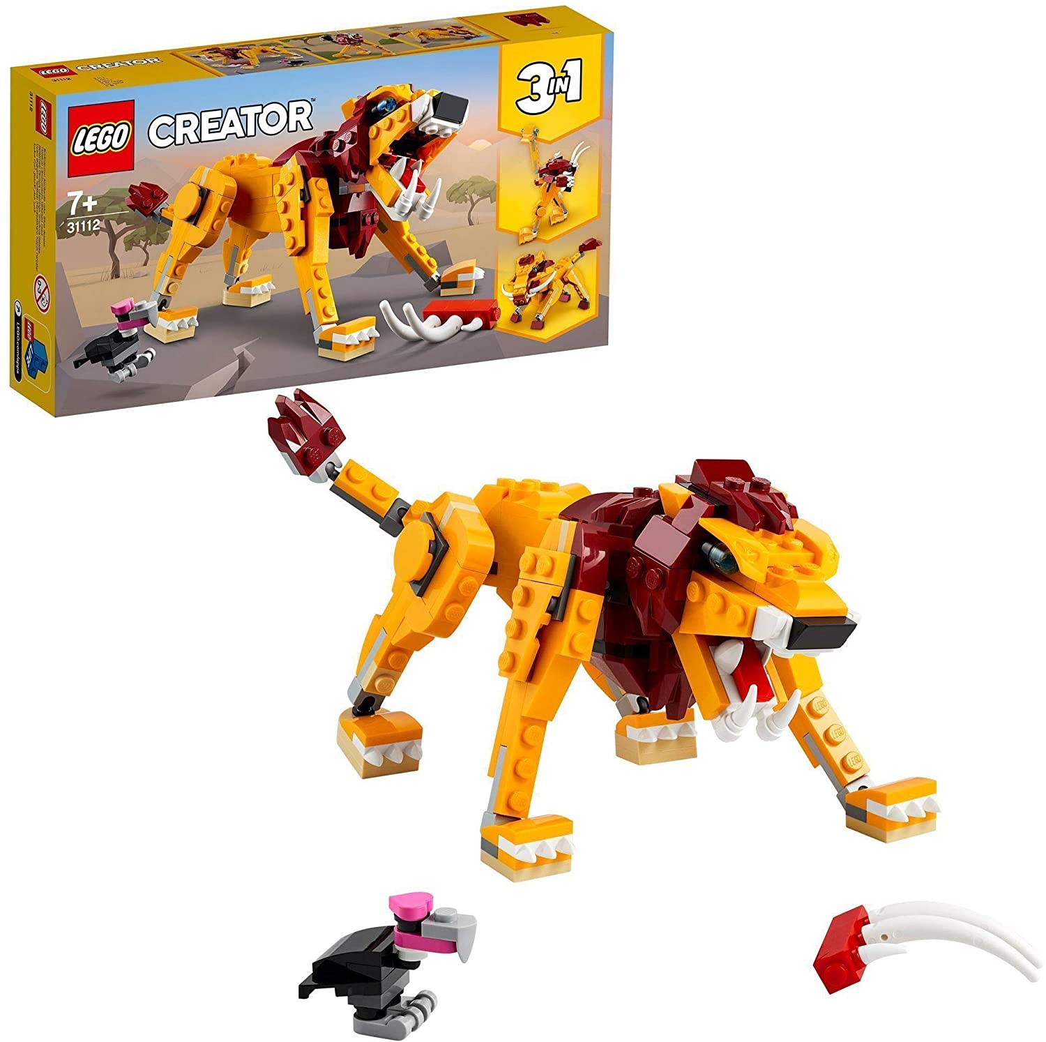 Конструктор Лего 31112 Креатор Дикий лев LEGO Creator Wild Lion Ostrich