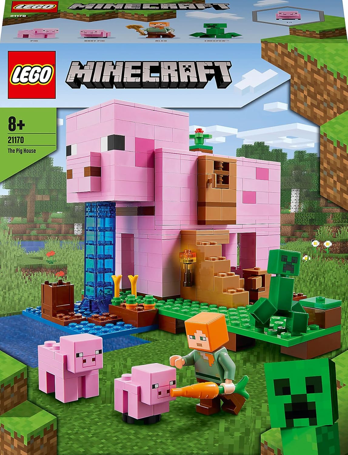 Конструктор Лего майнкрафт Дом-свинья 21170 Lego Minecraft Pig House