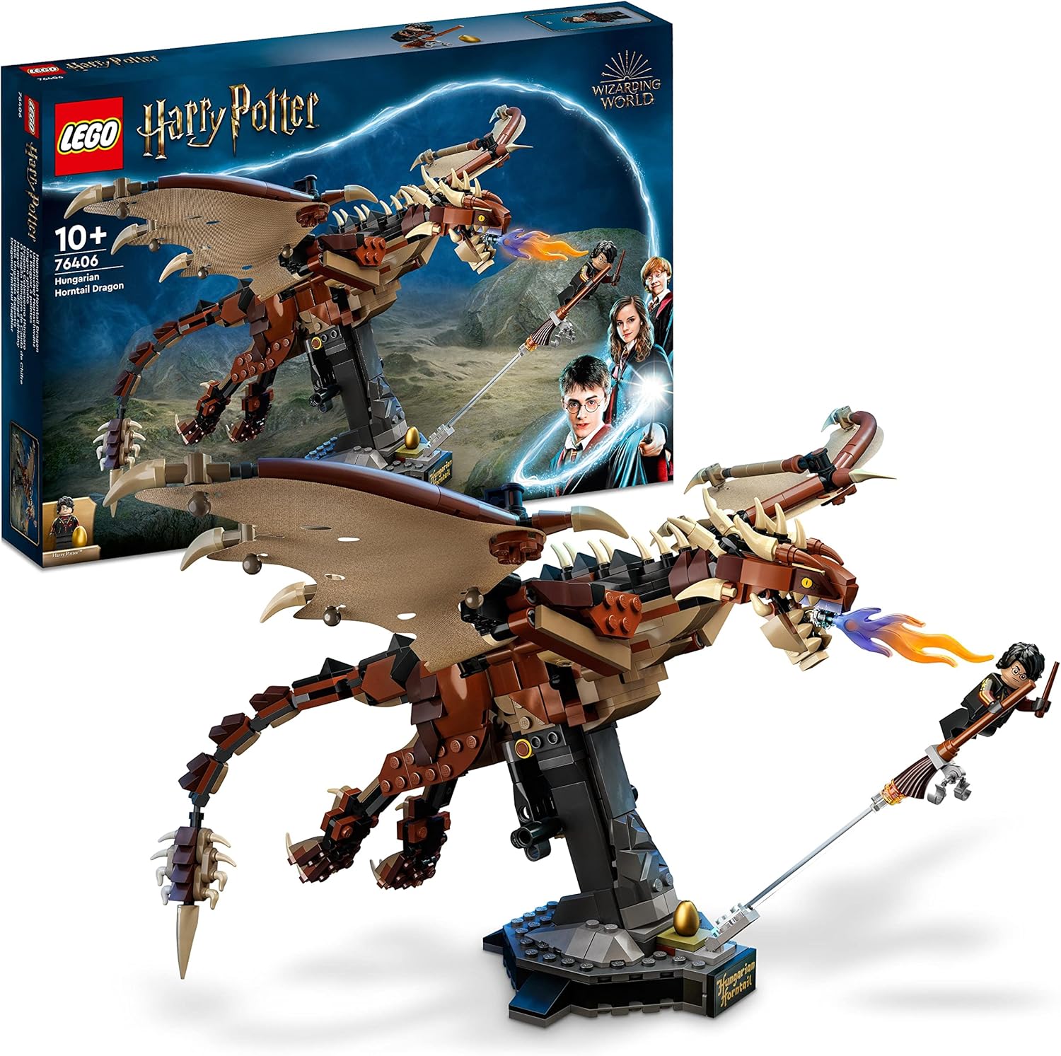 LEGO 76406 Harry Potter Hungarian Horn Tail Конструктор Лего 76406 Гарри поттер Венгерский хвосторогий дракон