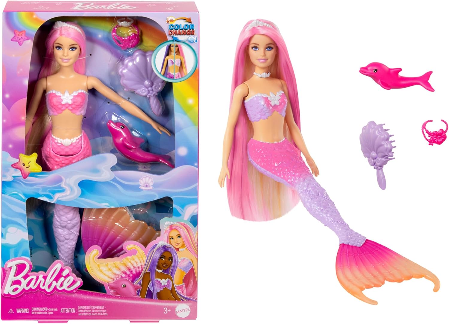 Кукла Барби русалка Дримтопия Цветная магия меняет цвет Barbie Mermaid Barbie A Hidden Magic HRP97